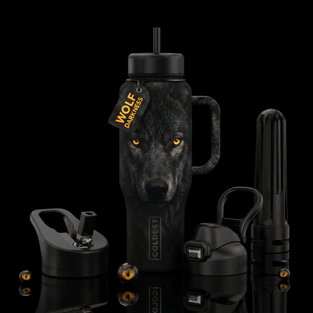 Wolf water bottle design