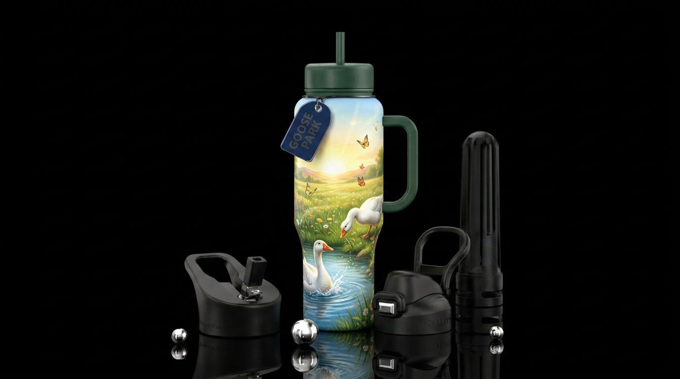 Geese 🪿 water bottle design