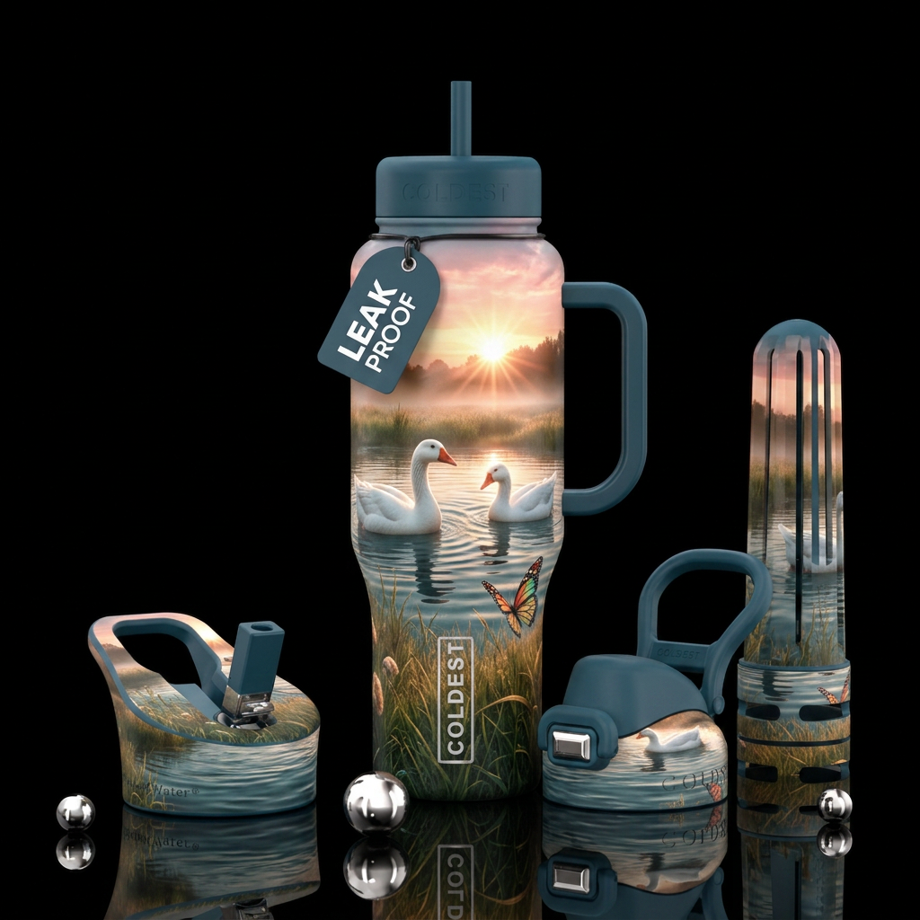Geese 🪿 water bottle design
