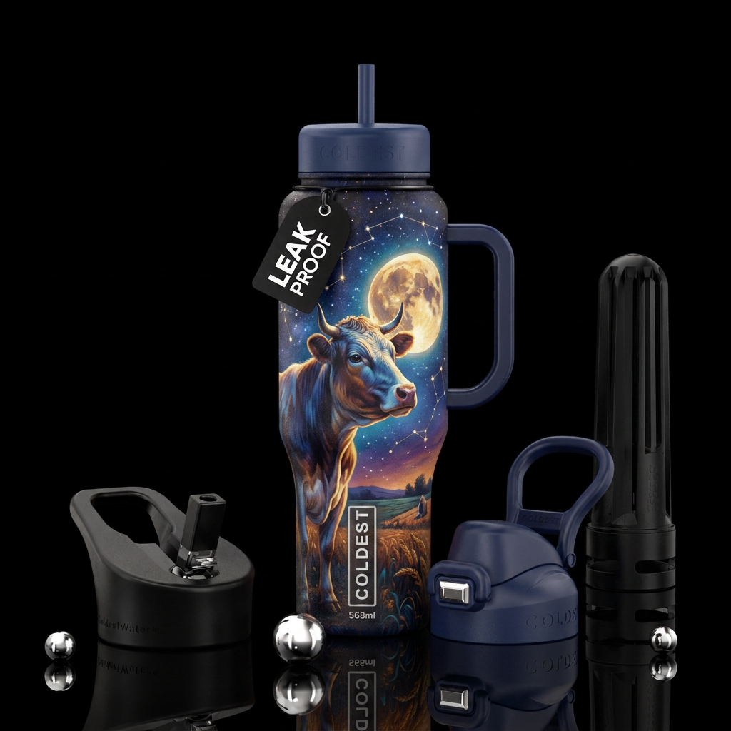 Cow water bottle design