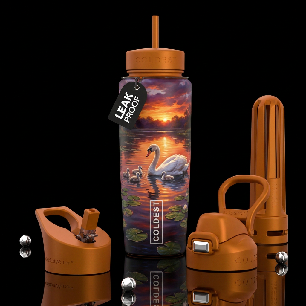 Swans 🦢 water bottle design