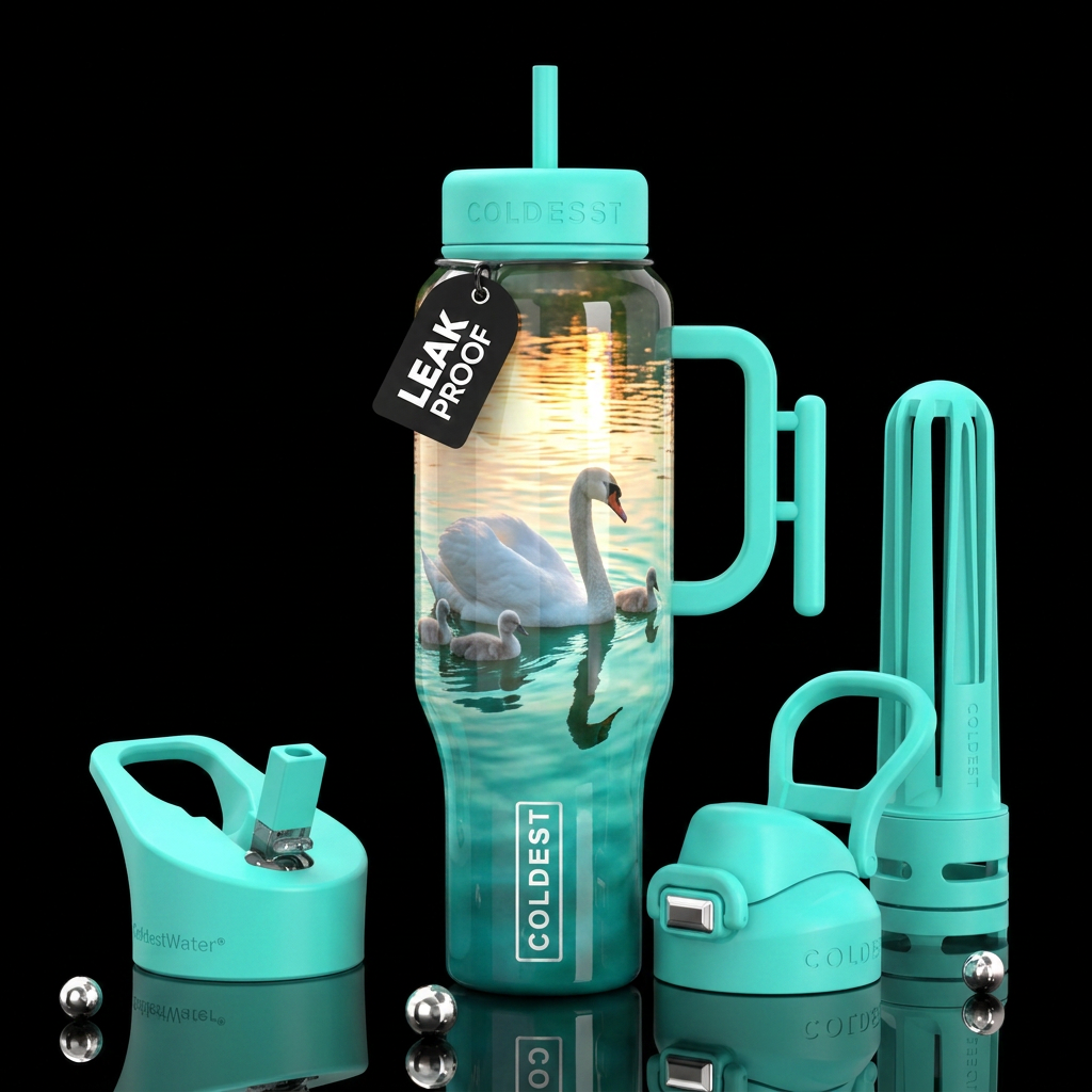 Swans 🦢 water bottle design