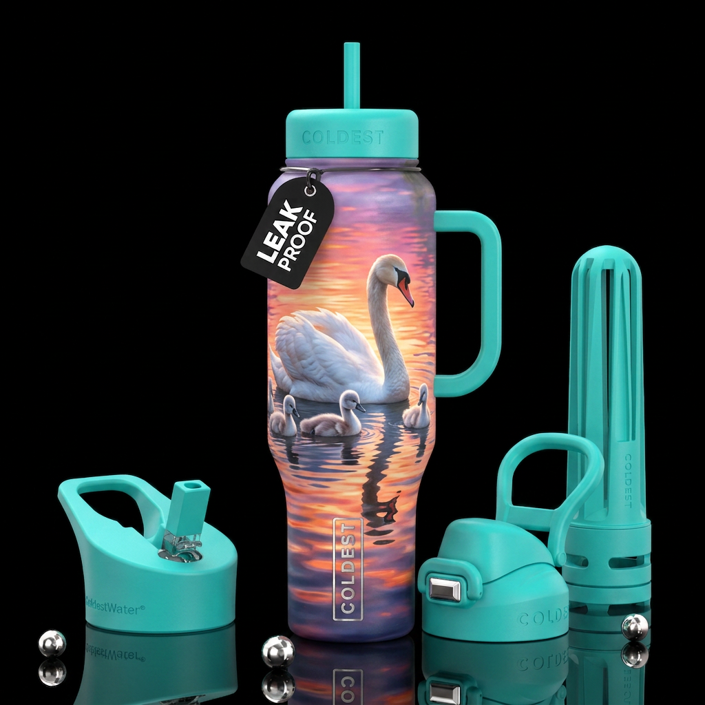 Swans 🦢 water bottle design