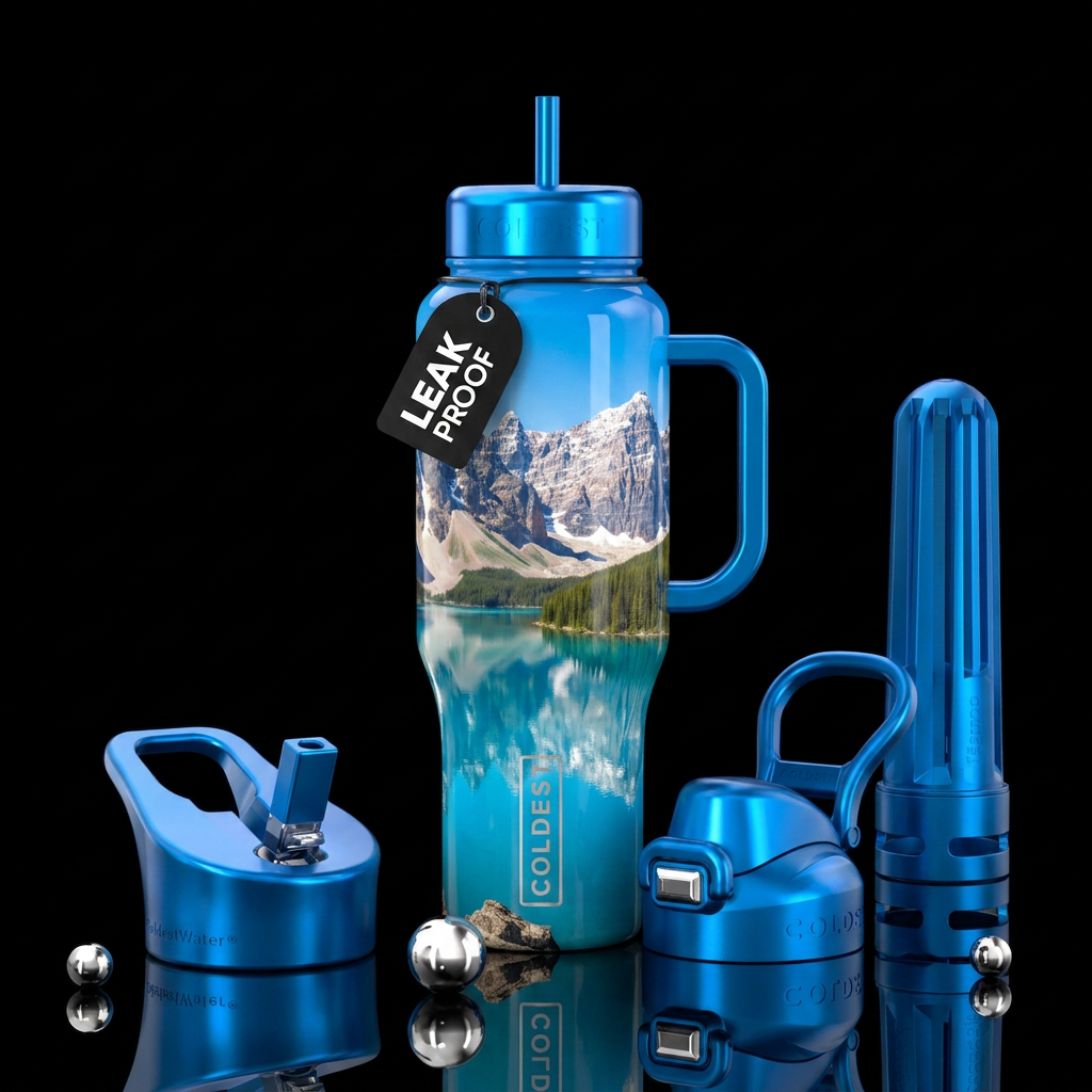 Oeschinen Lake, water bottle design