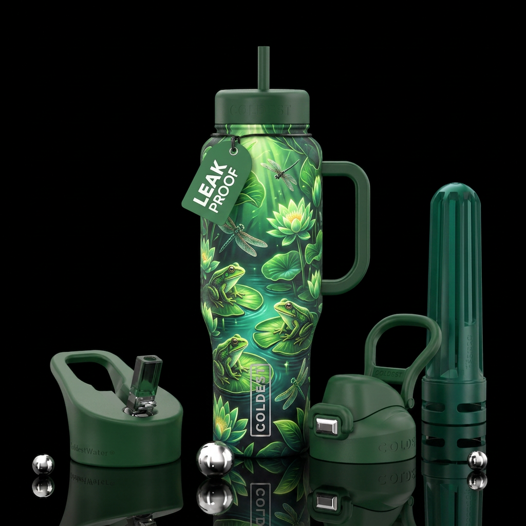 Frogs 🐸 water bottle design