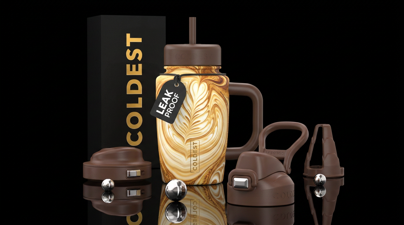 Latte art water bottle design