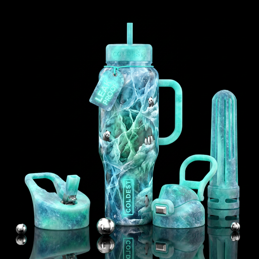 Art water bottle design