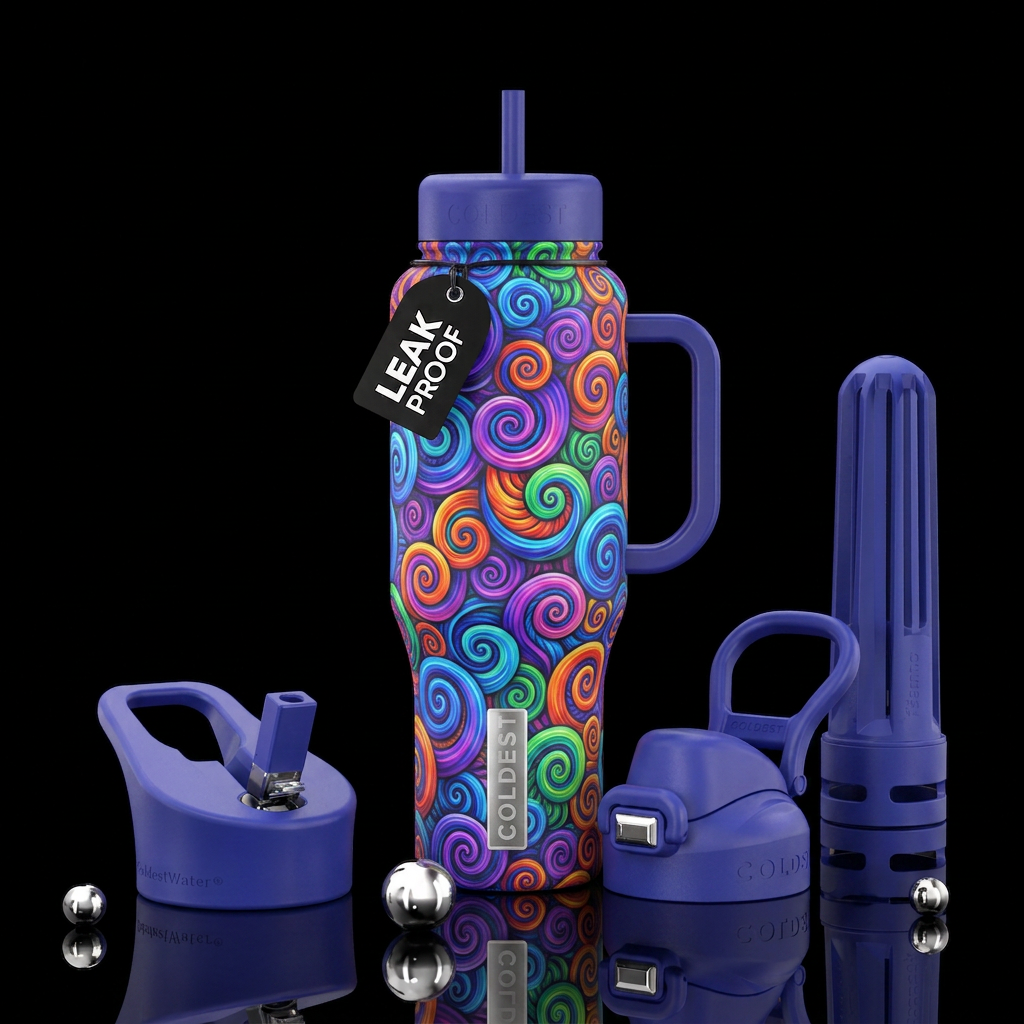 spirals water bottle design