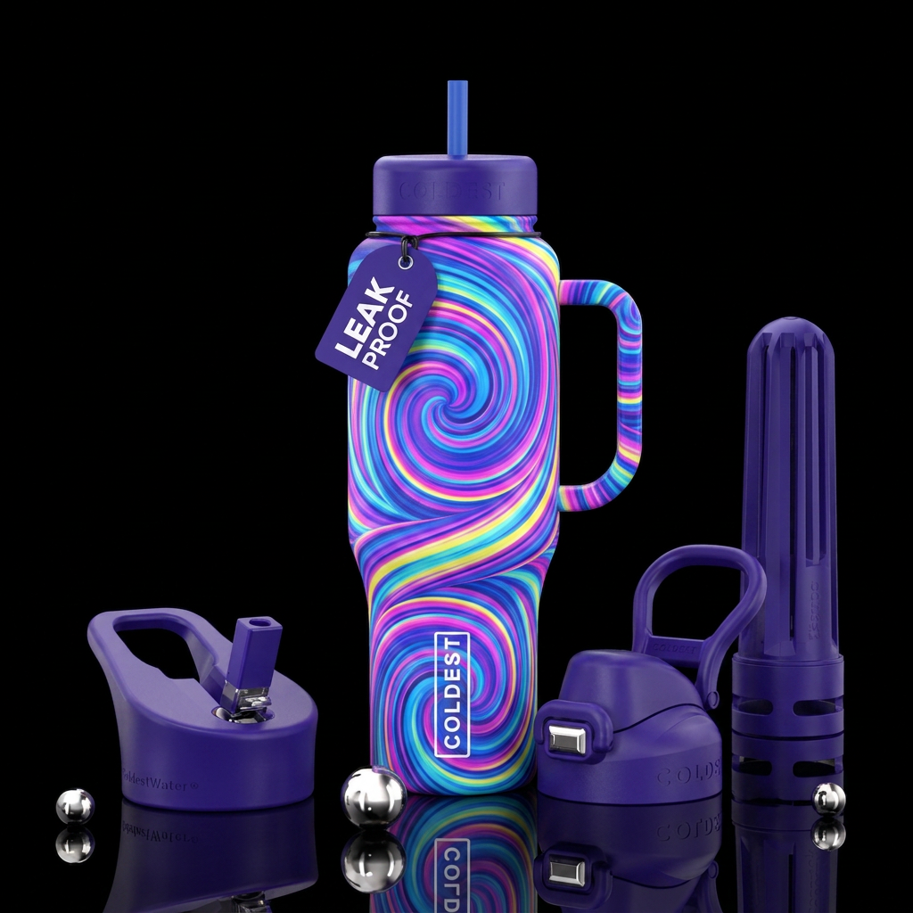 spirals water bottle design