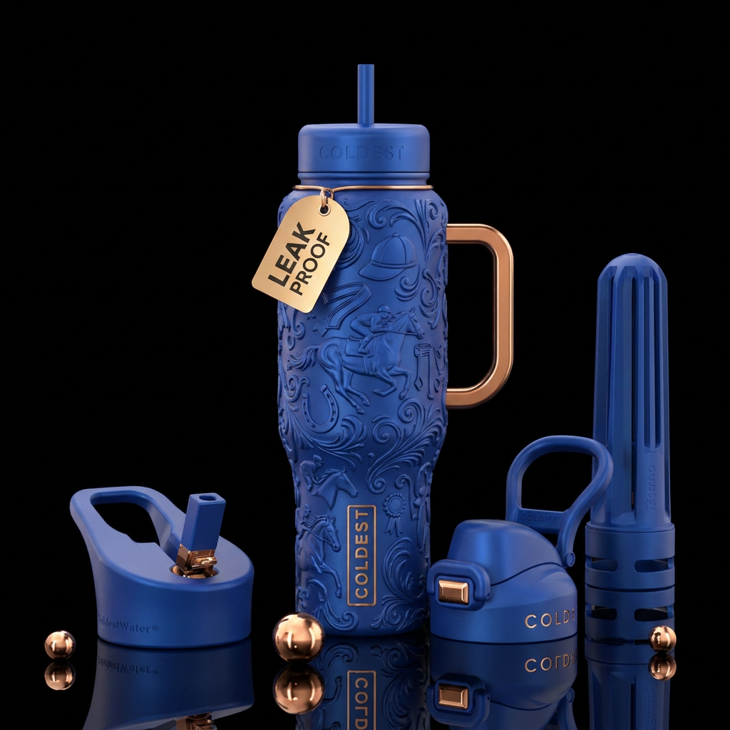 Horse art water bottle design