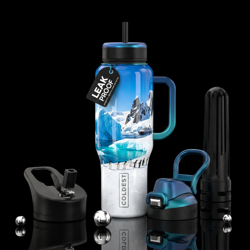 Antarctica, water bottle design