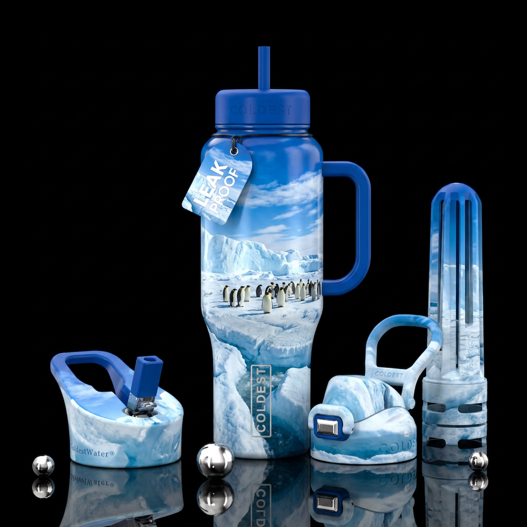 Antarctica water bottle design