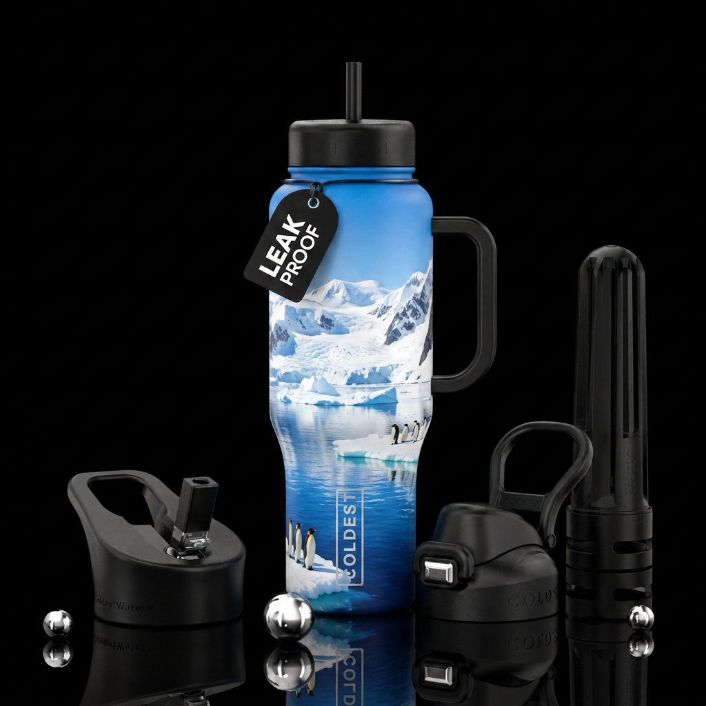 Antarctica, water bottle design