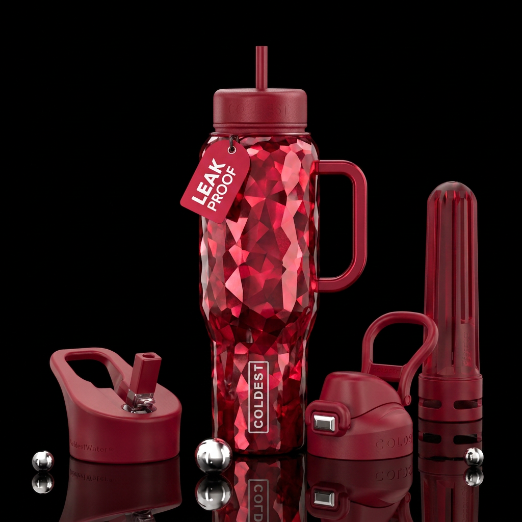 Ruby ted gemstone 💎 water bottle design