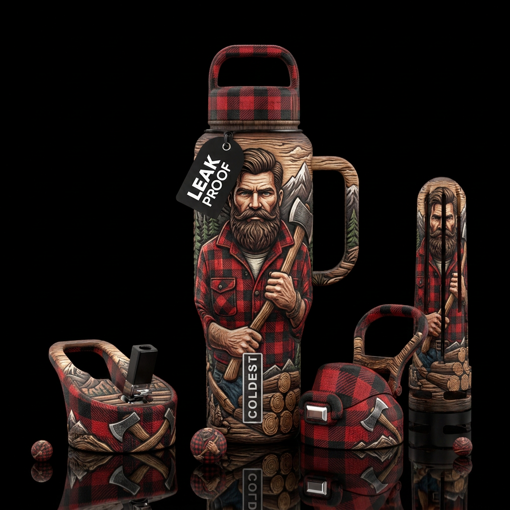 Lumberjack Joe lol water bottle design