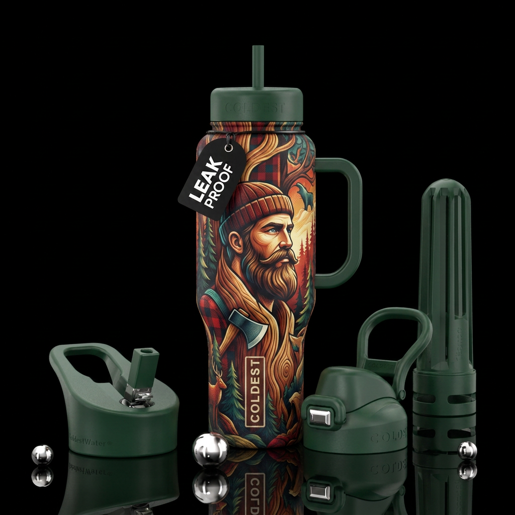 Lumberjack Joe water bottle design