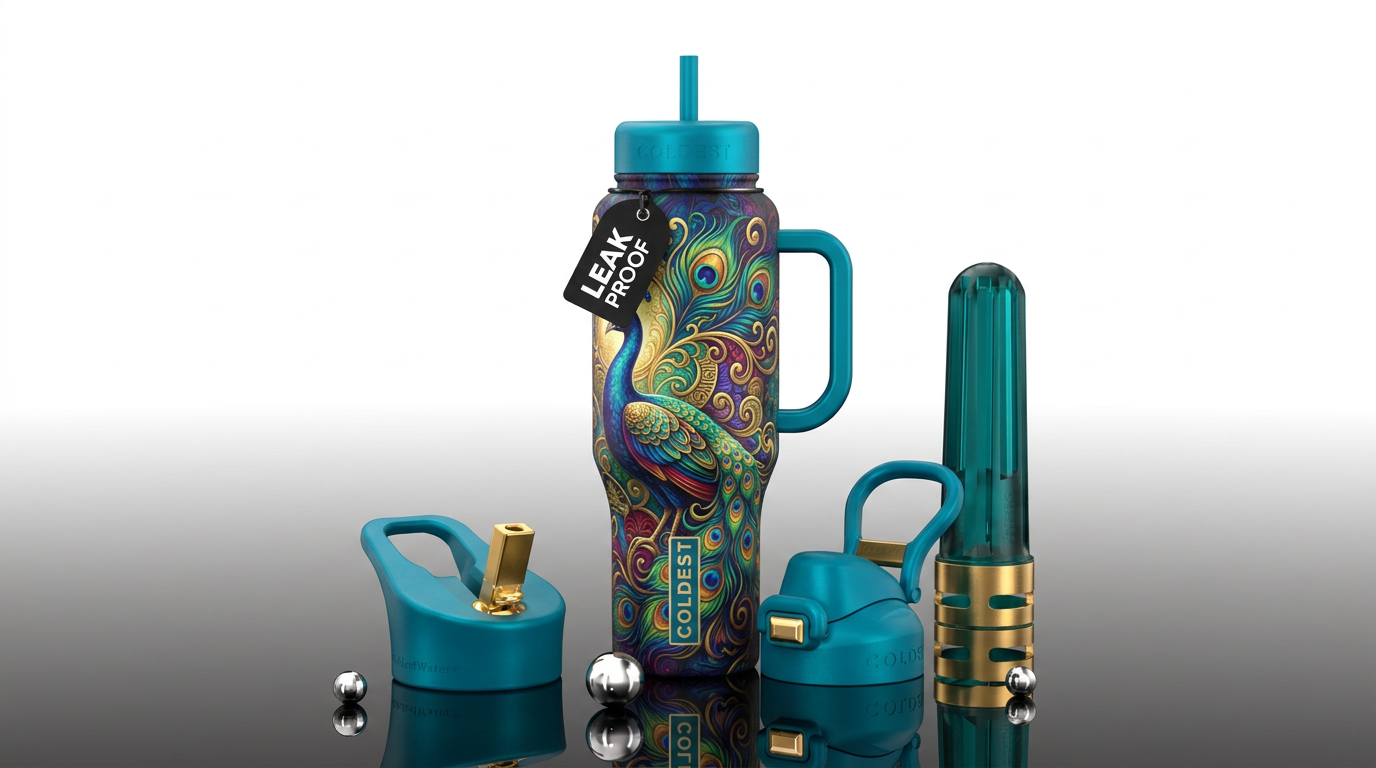 Peacock 🦚 water bottle design