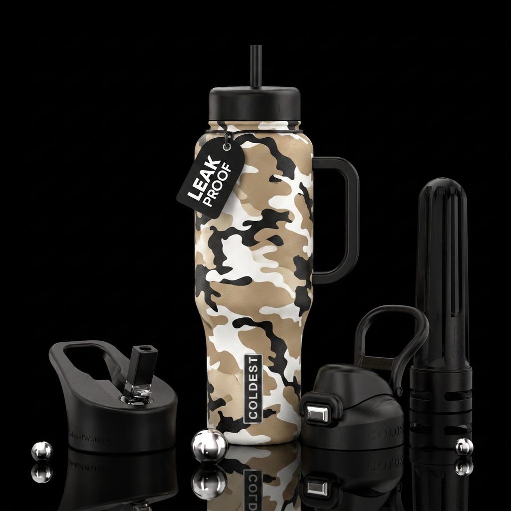 Camo water bottle design