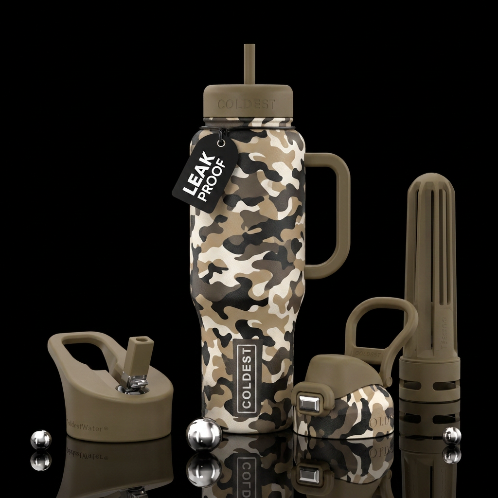 Camo water bottle design