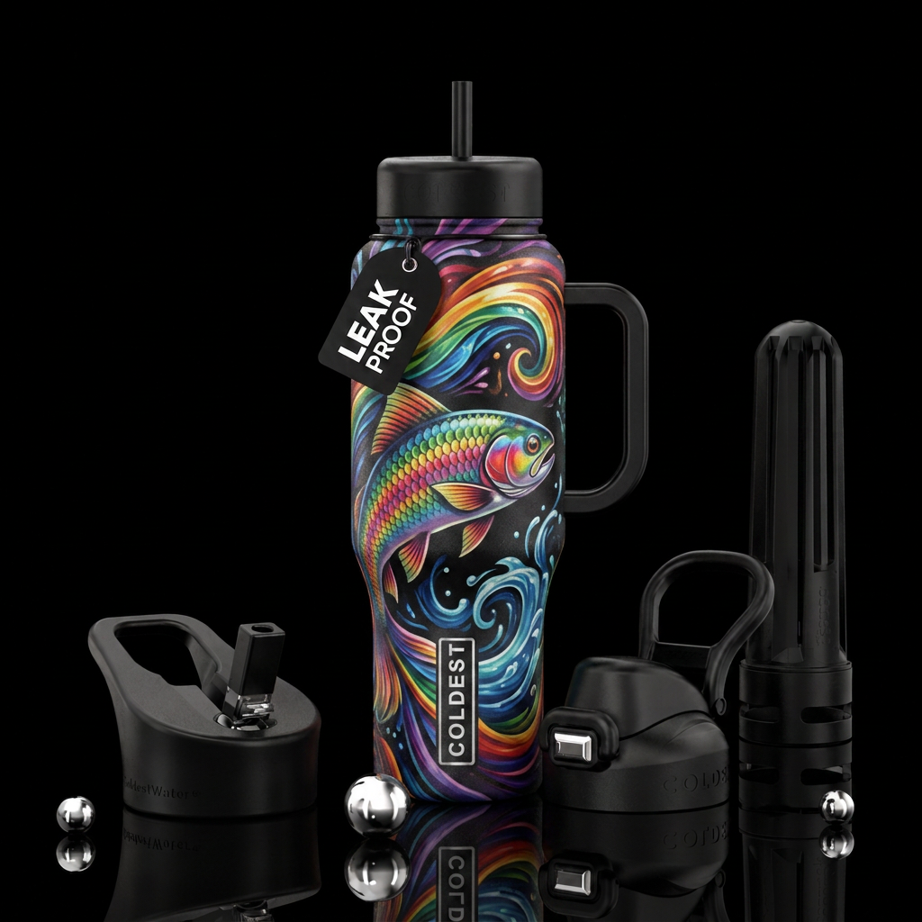 Rainbow 🌈 fish 🐠 water bottle design