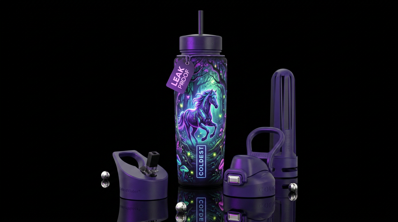 Enchanted horse water bottle design