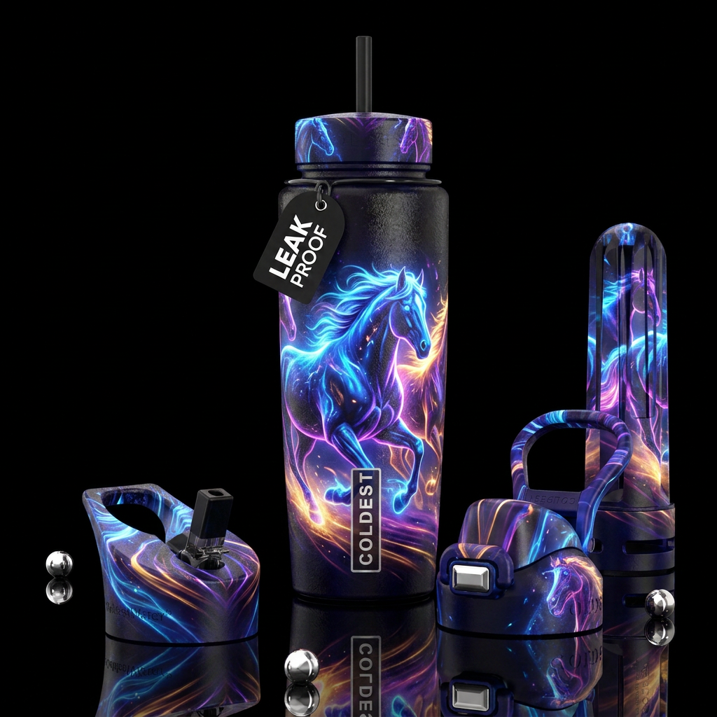 Glowie horse water bottle design