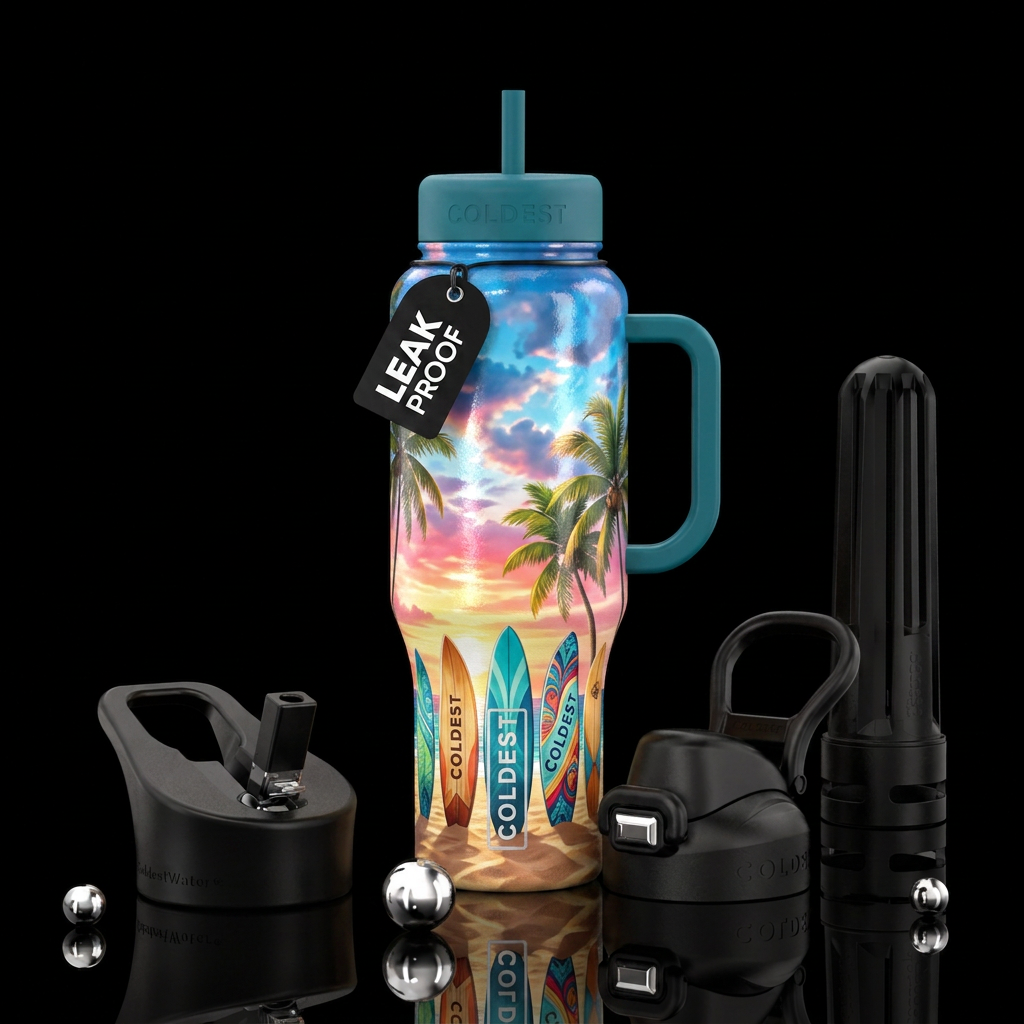 Summer day water bottle design