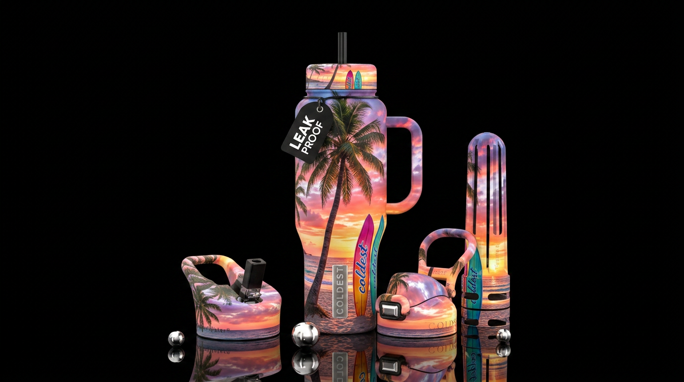 Summer days water bottle design