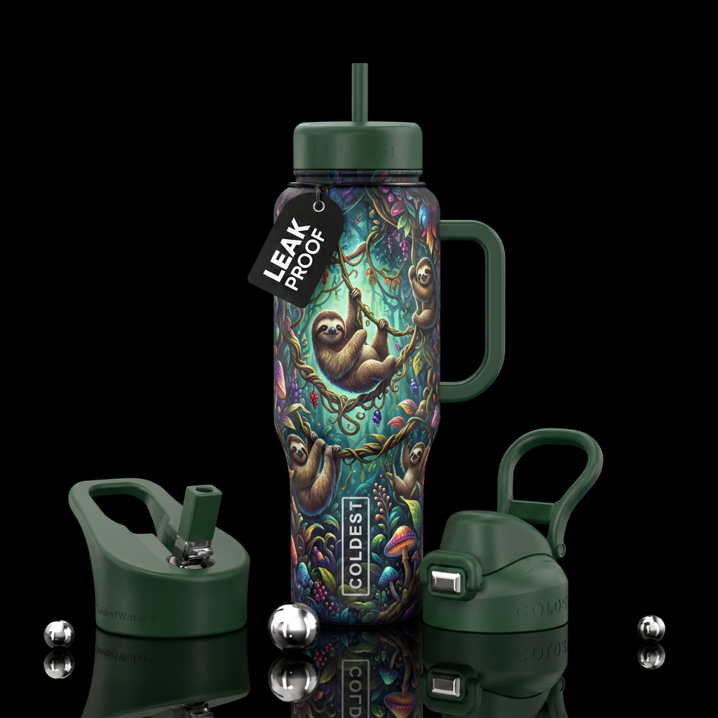 Sloths 🦥 water bottle design