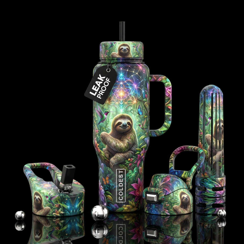 Sloth 🦥 water bottle design