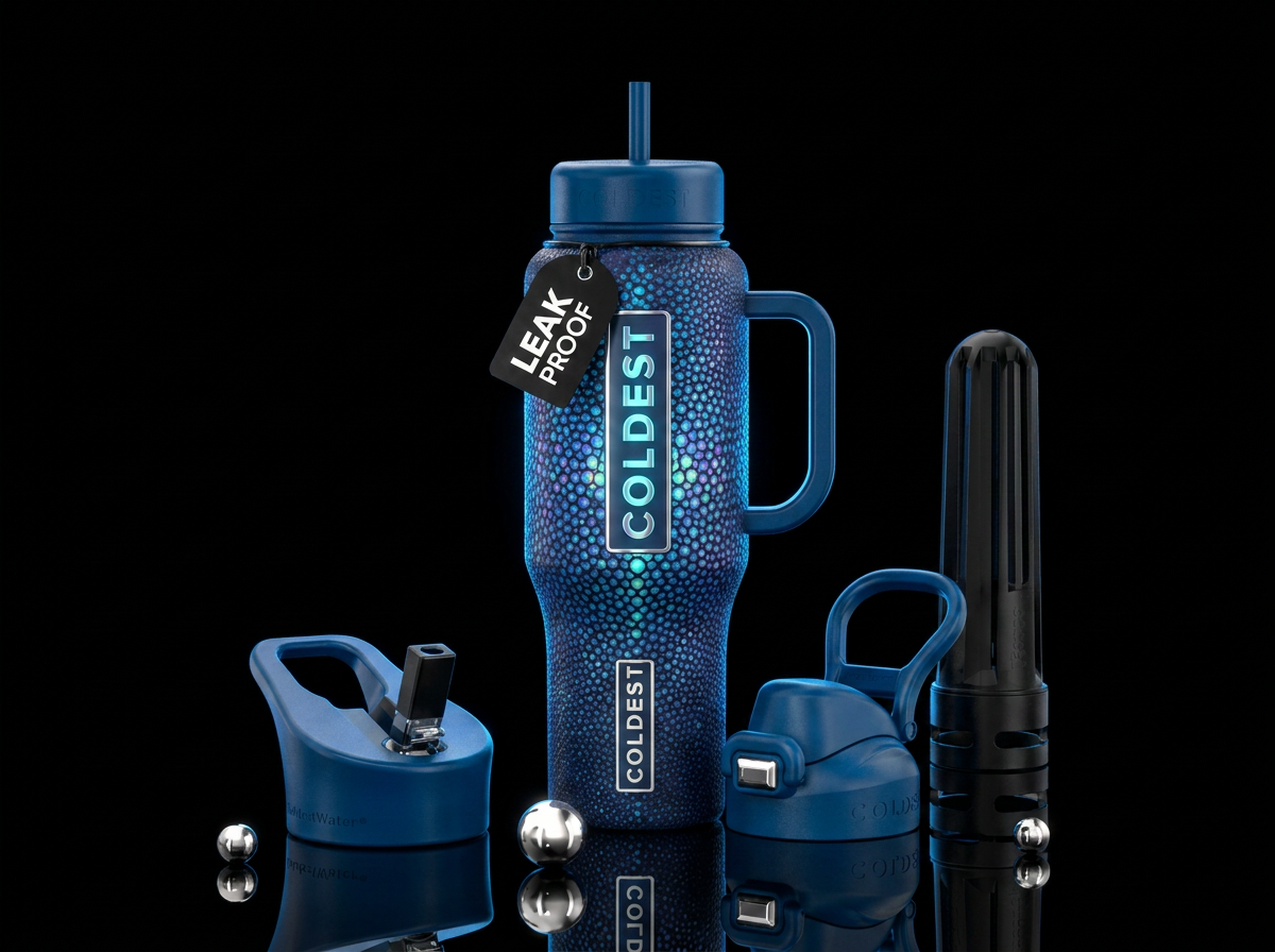 Sting ray pattern water bottle design