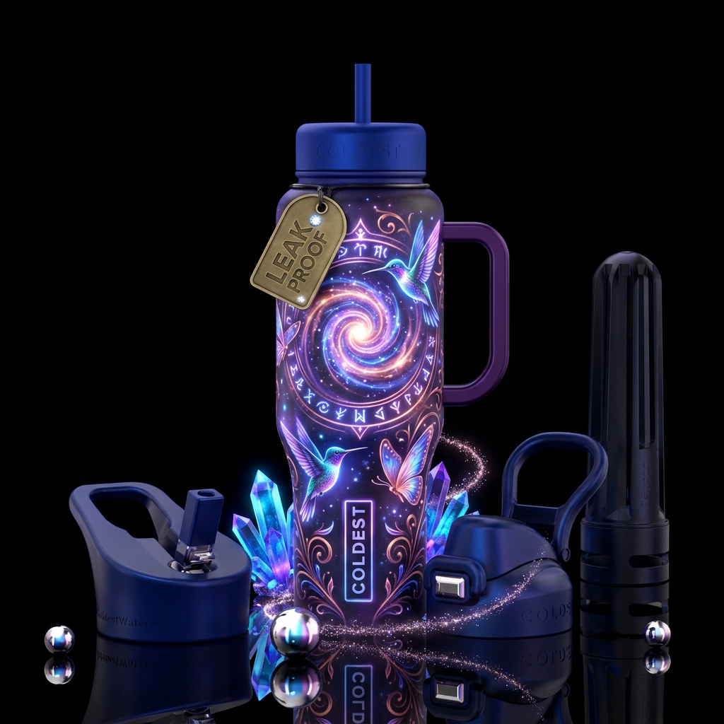 Glowie art water bottle design