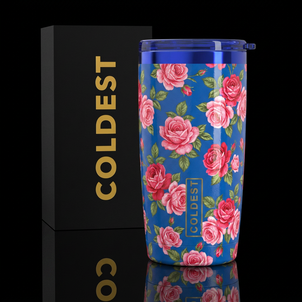 Roses water bottle design