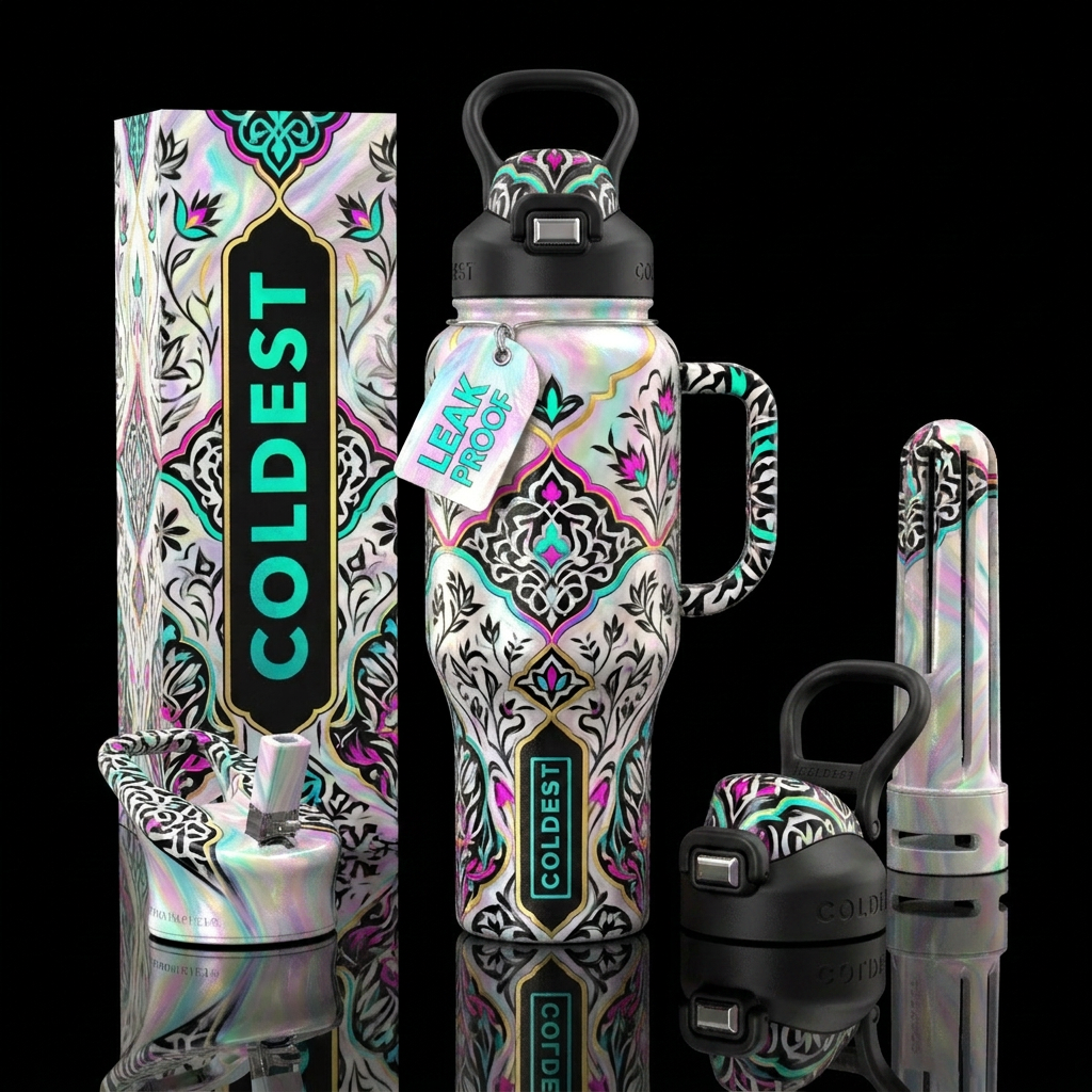 Art water bottle design