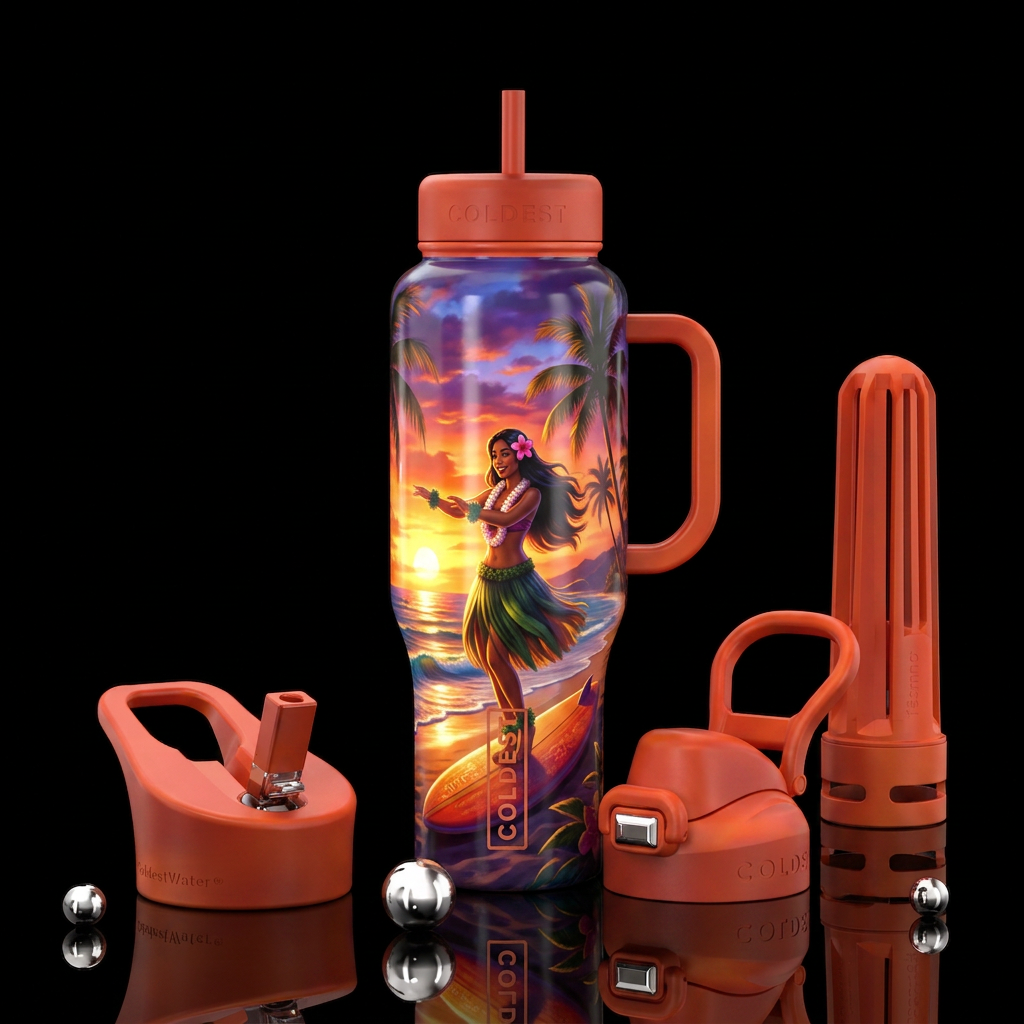 Hula water bottle design
