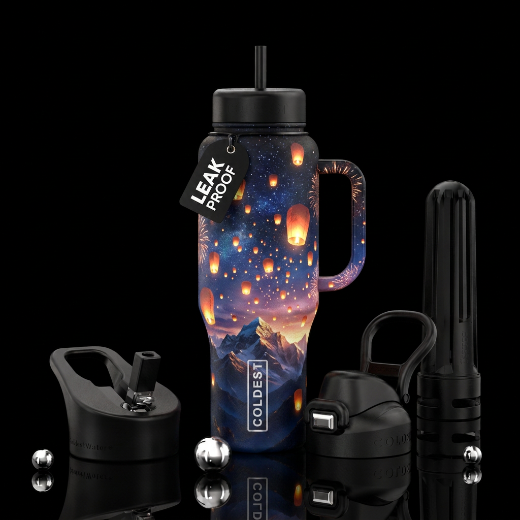 Lanterns water bottle design