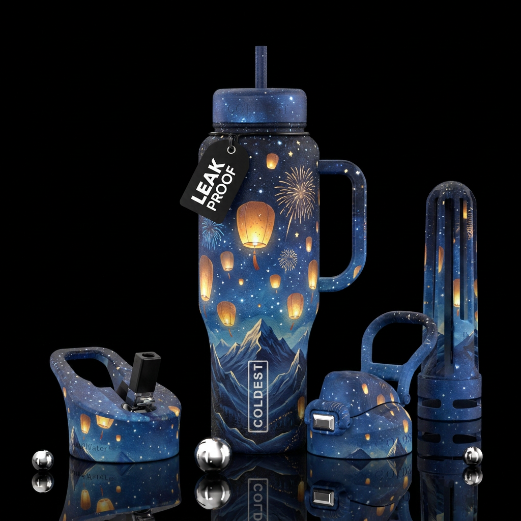 Lanterns water bottle design