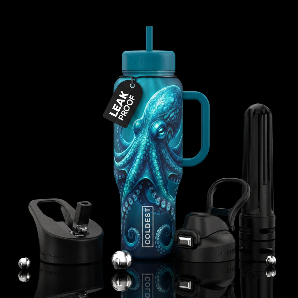 Octopus 🐙 water bottle design