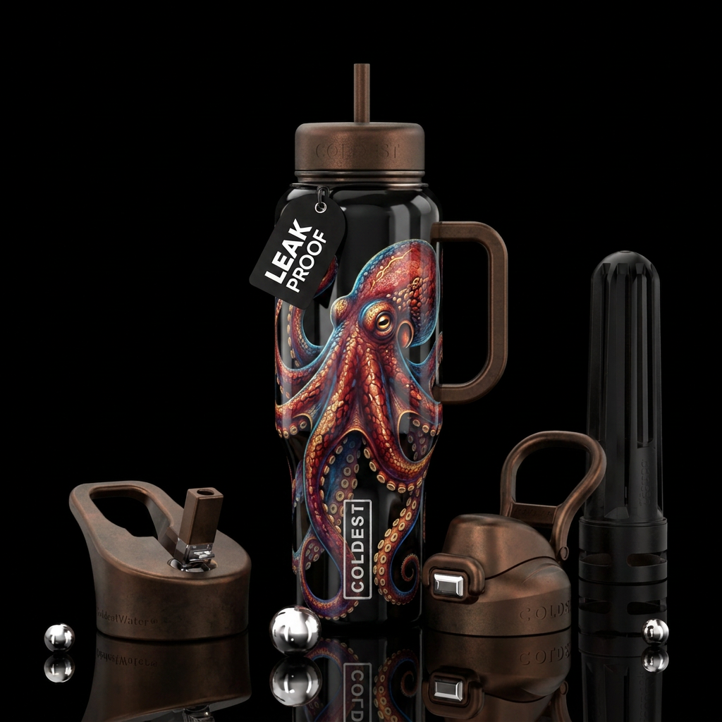 Octopus 🐙 water bottle design