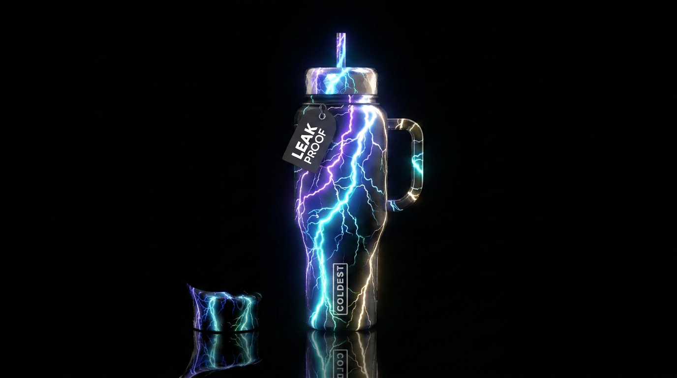 Glowie lightning water bottle design
