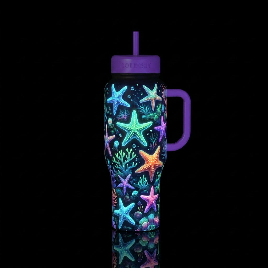 Glowie starfish water bottle design