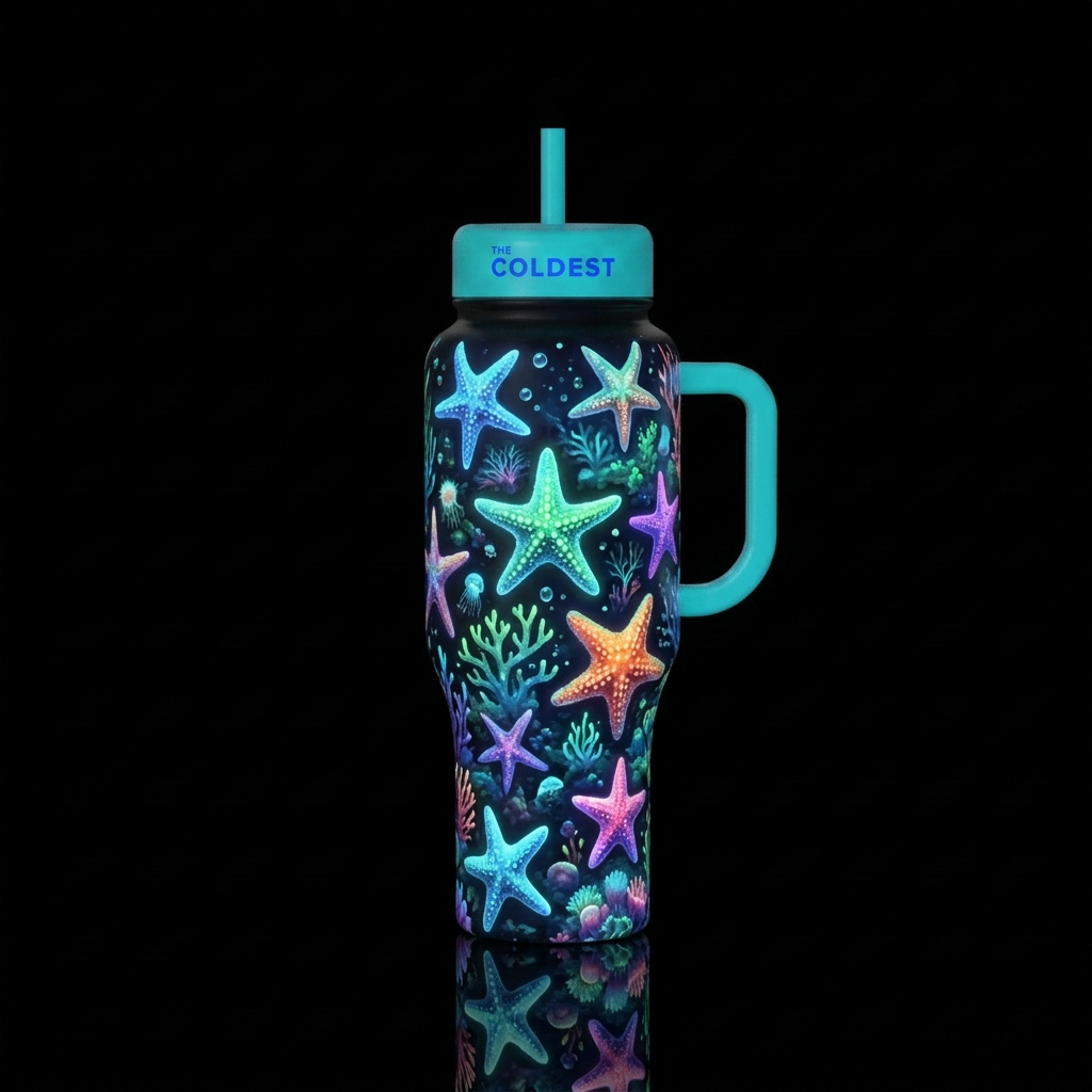 Glowie starfish water bottle design