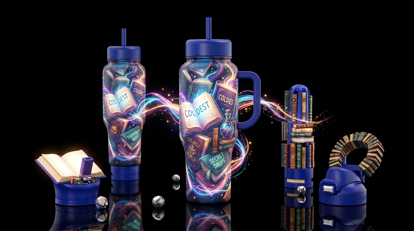 Coldest books water bottle design