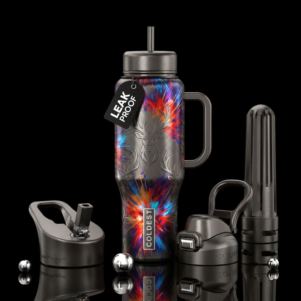 , caribou, water bottle design
