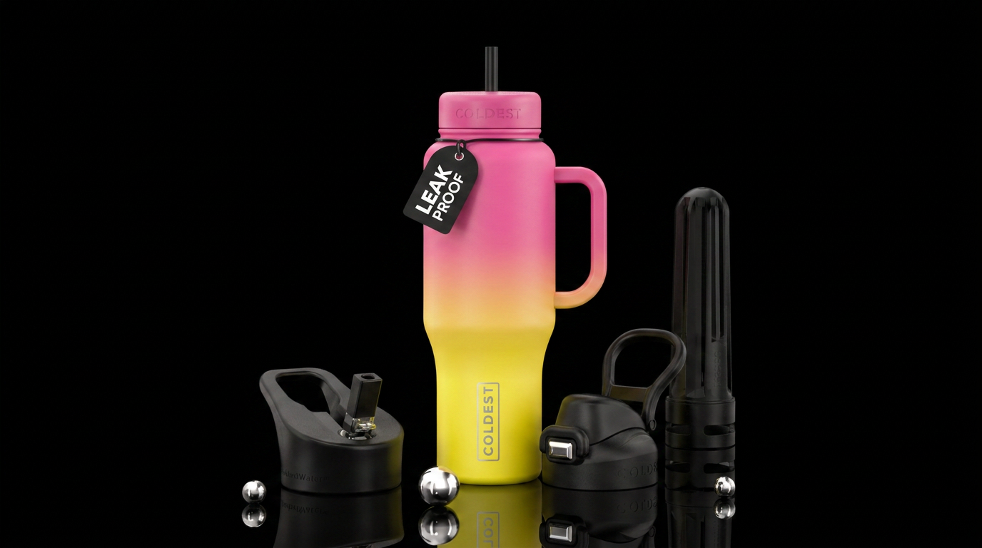Pink lemonade water bottle design