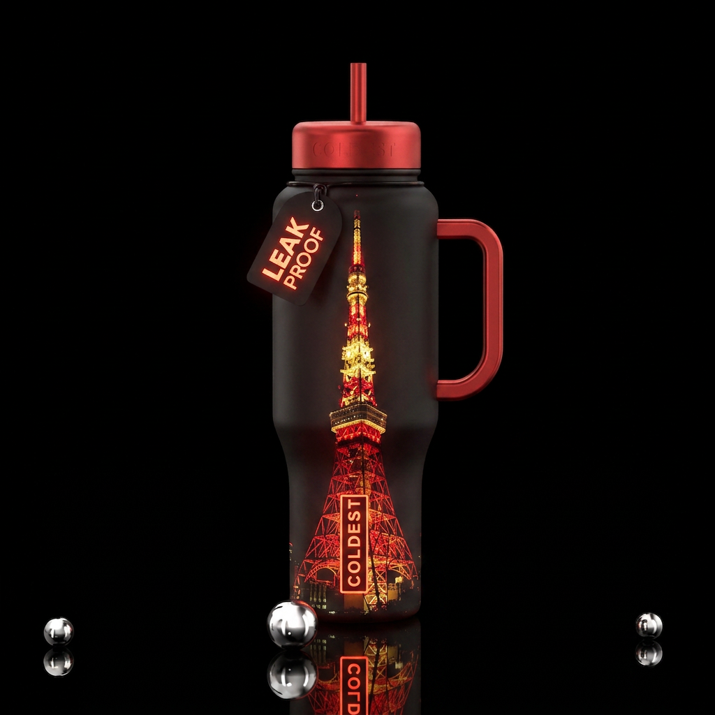 Tokyo tower. water bottle design