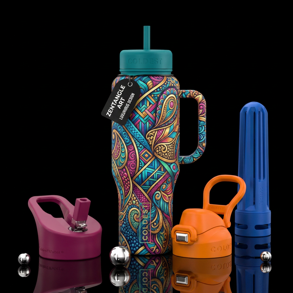 Art water bottle design