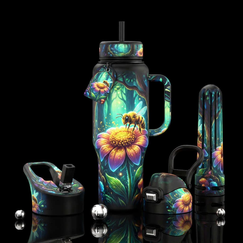 Bee water bottle design