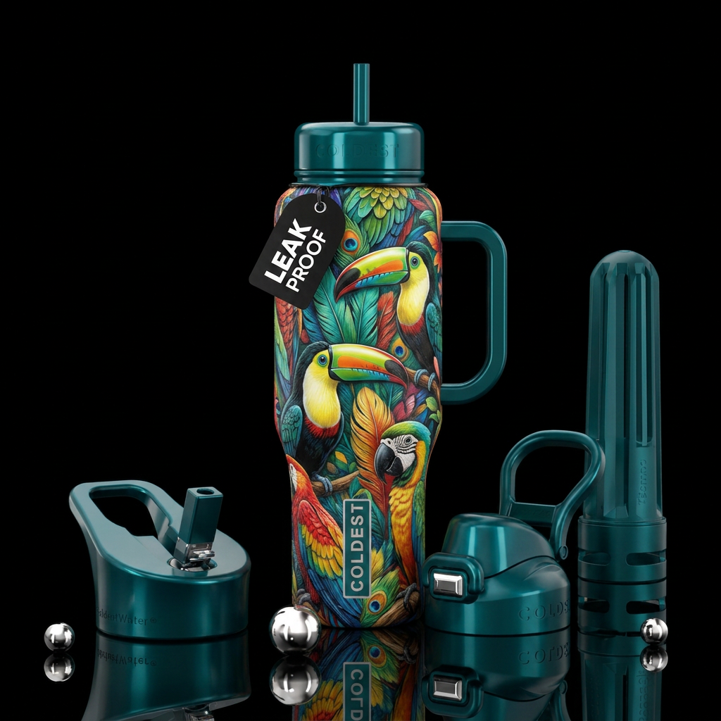 Rio Brazil birds water bottle design
