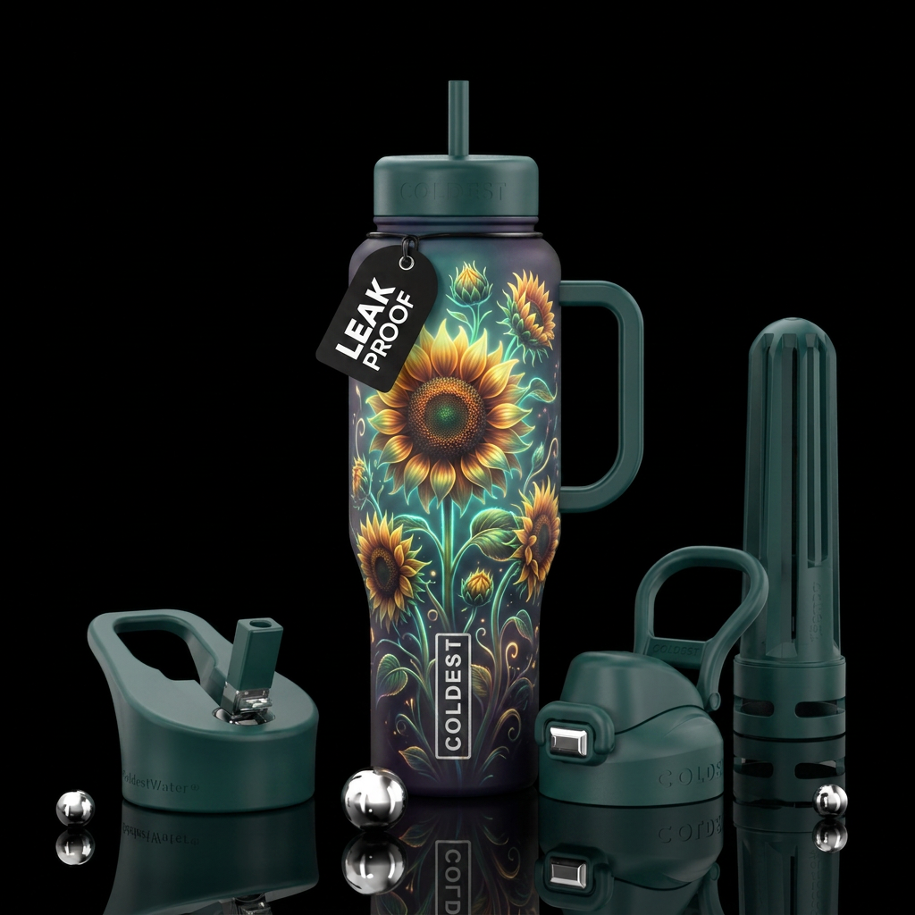 Sunflower family 🌻🫶 water bottle design
